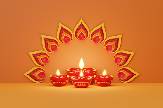 Free photo still life for diwali arrangement