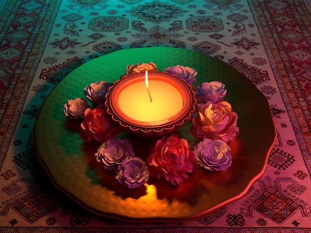 Free photo still life for diwali celebration