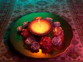 Free photo still life for diwali celebration