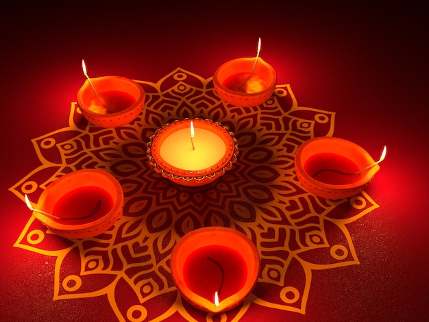 Free photo still life for diwali celebration