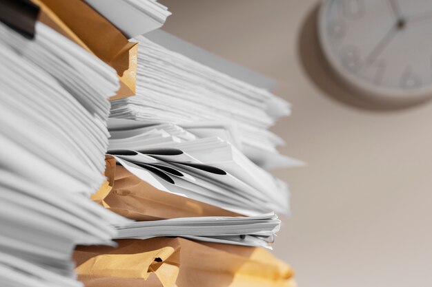 Still life of documents stack