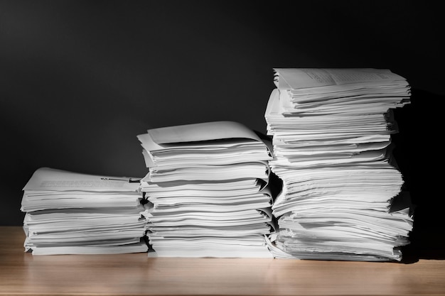 Still life of documents stack