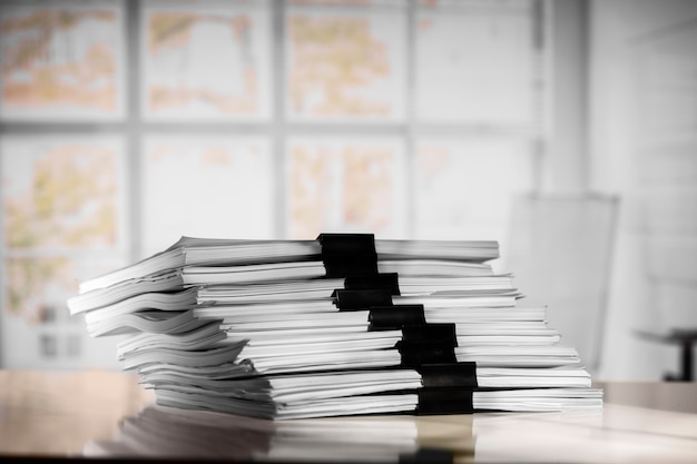 Free photo still life of documents stack