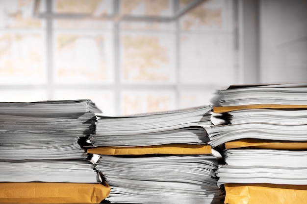 Free photo still life of documents stack