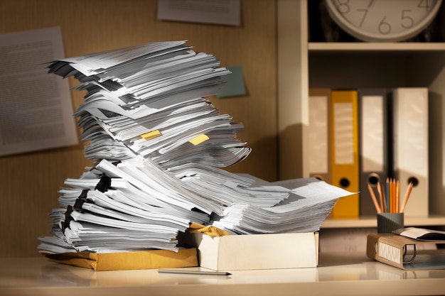 Still life of documents stack