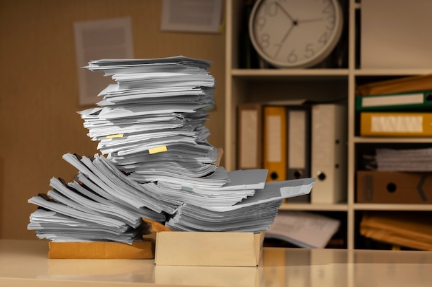 Still life of documents stack