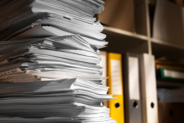 Still life of documents stack