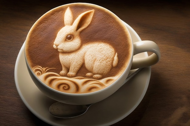 Foto gratuita natura morta della tazza di caffè di pasqua