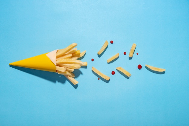 Still life of fast food dishes