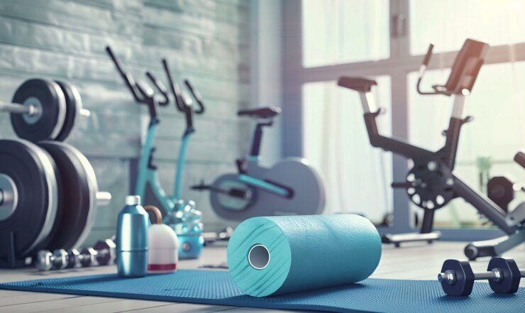 Free Photo still life of foam roller