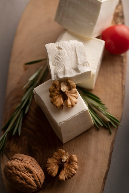 Free photo still life of fresh cheese