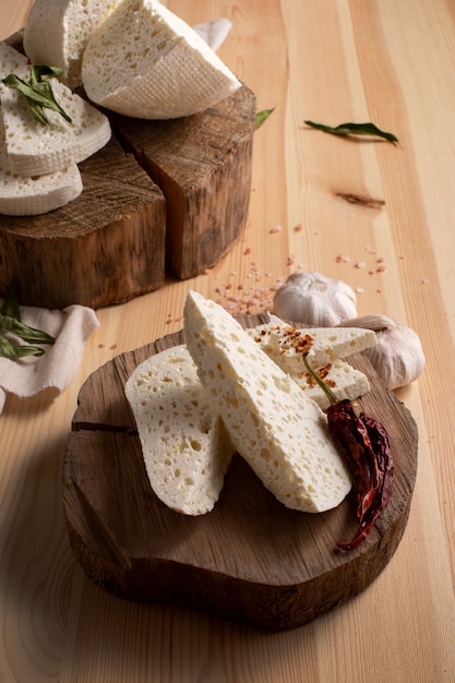 Free photo still life of fresh cheese