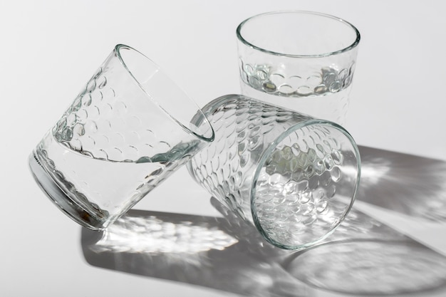 Still life of glass cups