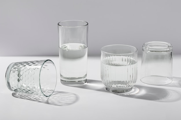 Still life of glass cups