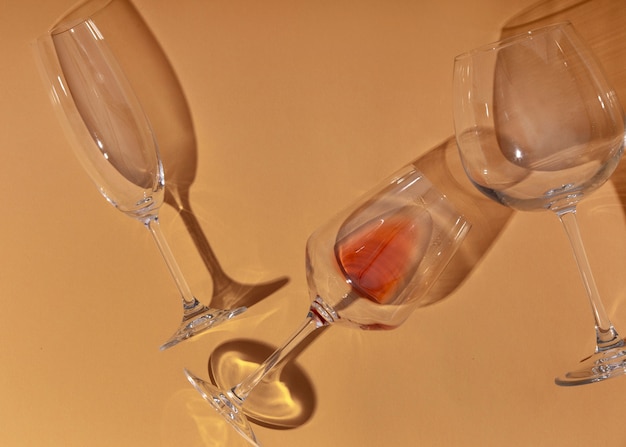 Free photo still life of glass cups