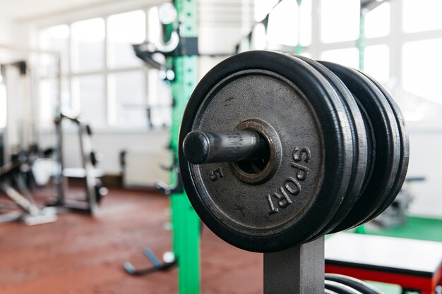 Still life of gym equipment