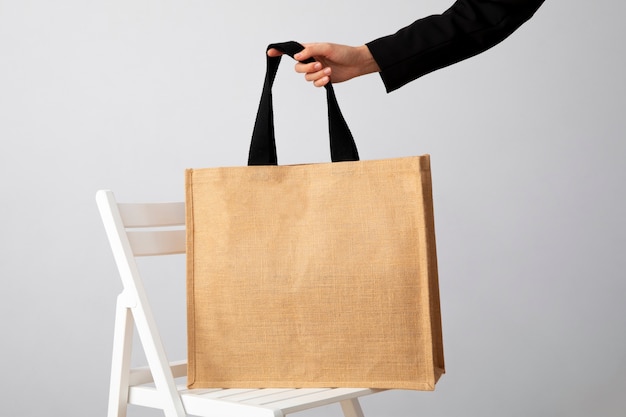 Free photo still life of hanging  bag