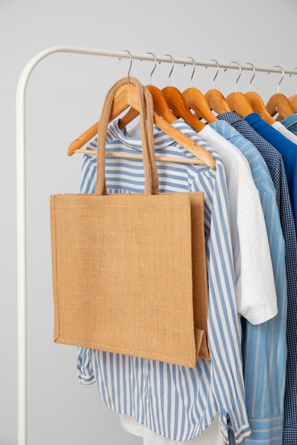 Free photo still life of hanging  bag