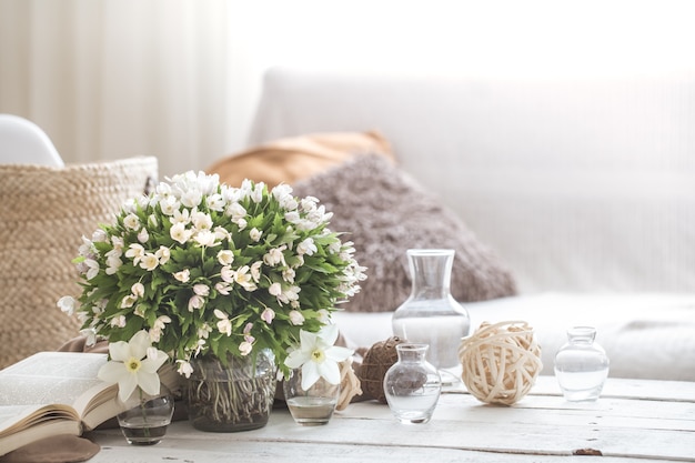 Still life interior details in the living room and decor