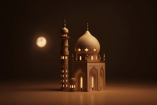 イスラム教会の建物の静物画