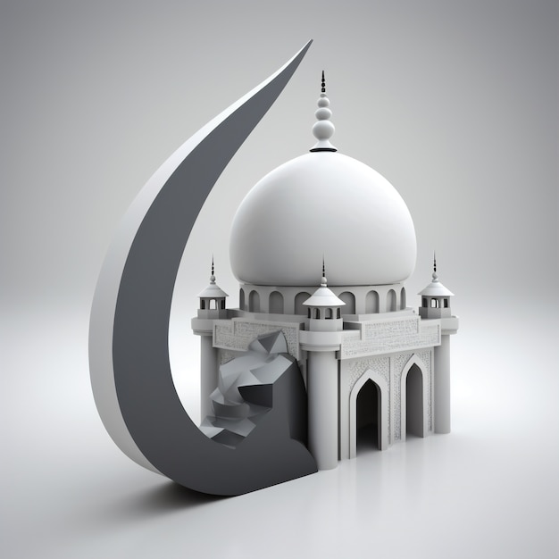 이슬람 교회 건물의 정물화