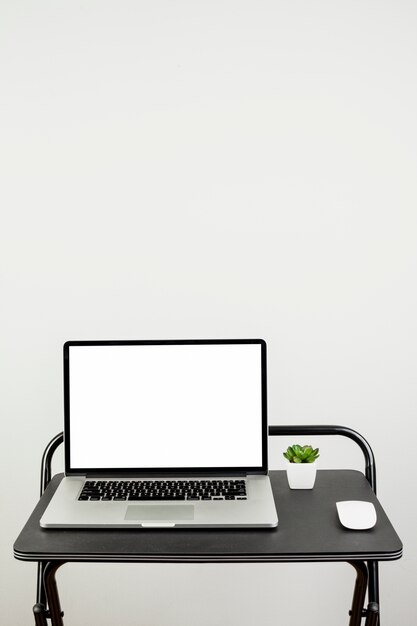 Still life of laptop on desk