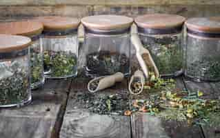 Free photo still life of loose tea