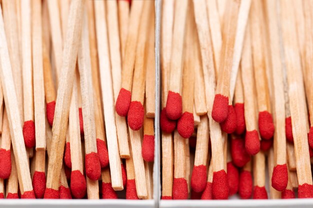 still life of matches out of the box