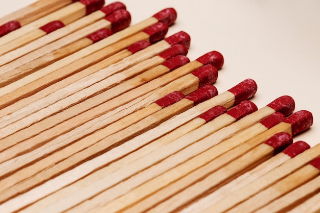 Still life of matches out of the box