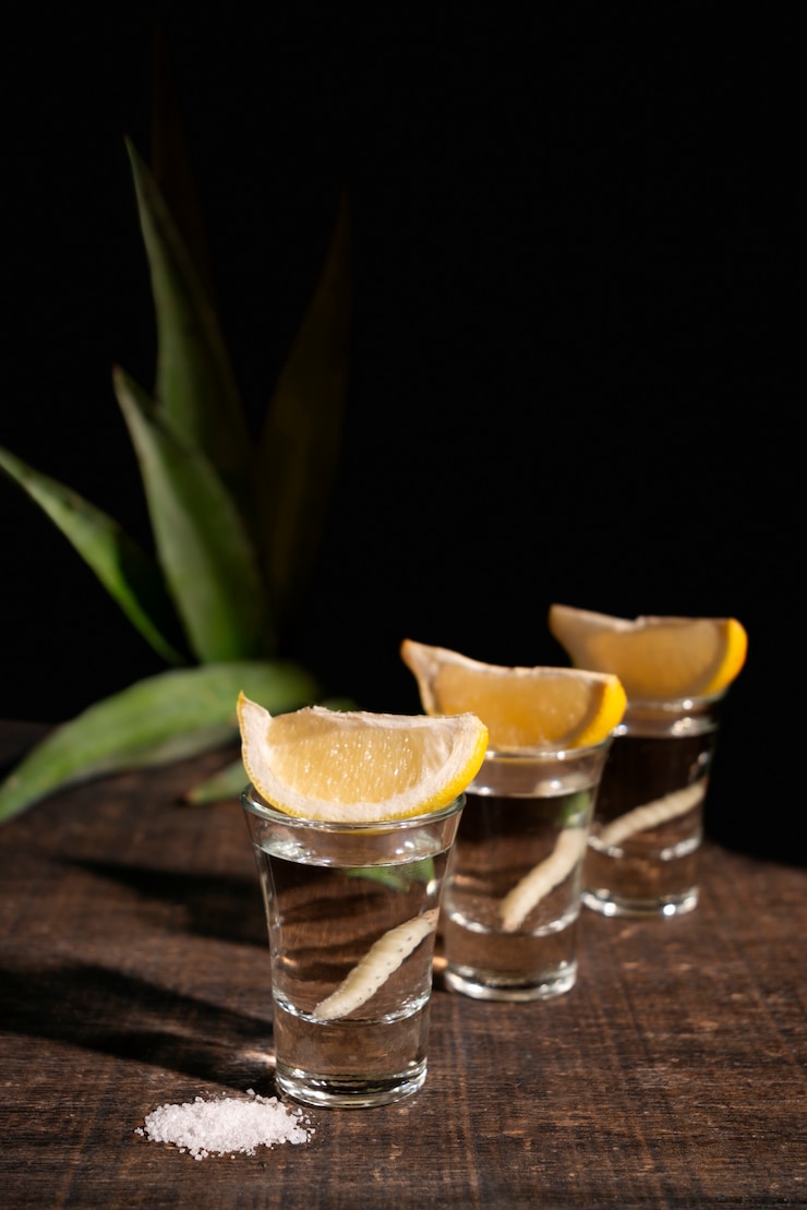 無料Photo マグイワームのメスカール飲み物の静物