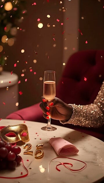 still life of new year's decoration