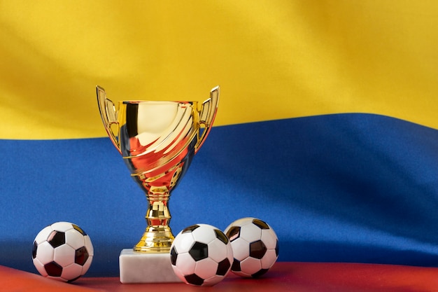 Бесплатное фото Натюрморт сборной колумбии по футболу