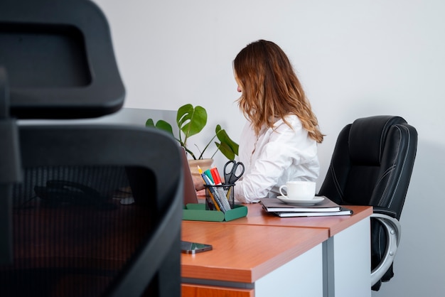 Still life of office chair indoors