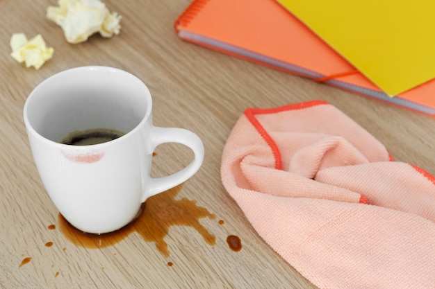 Free photo still life of office cleaning process