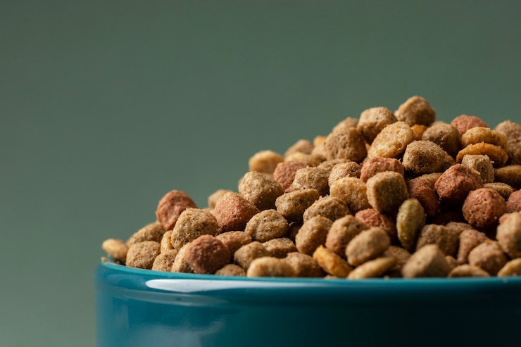 Free Photo still life pet food composition