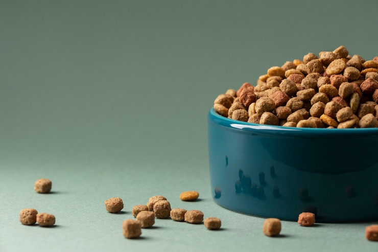 Free Photo still life pet food composition