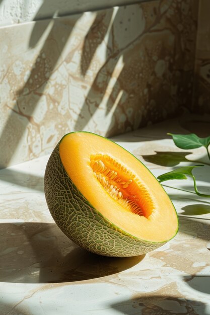 사진 현실적 인 칸탈루프 멜론 의 정형화