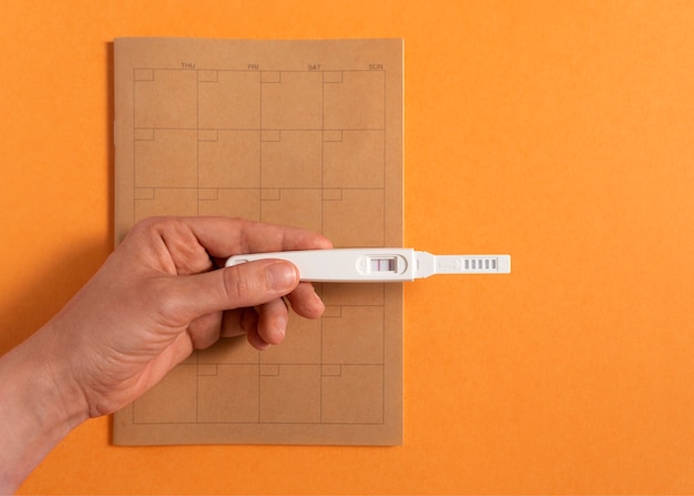 Free photo still life of positive pregnancy test