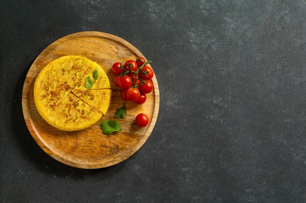 Free photo still life of potato spanish tortilla