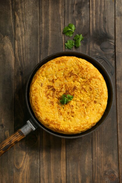 Still life of potato spanish tortilla