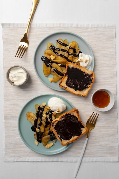 Free photo still life of recipe with plantain banana