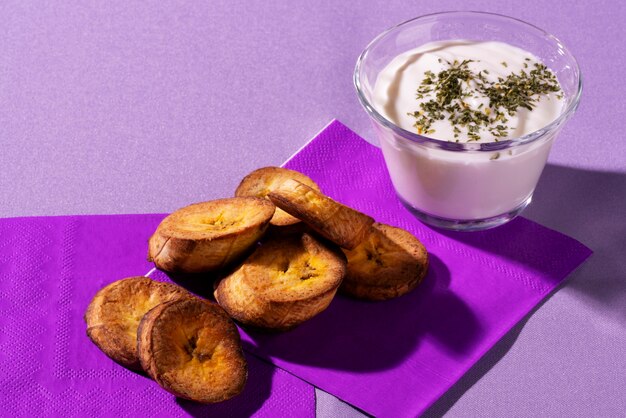 Still life recipe with plantain