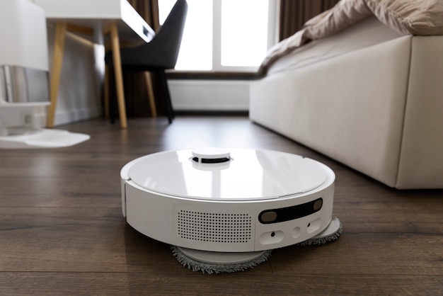 Free photo still life of robotic vacuum