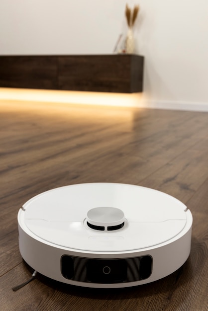 Free photo still life of robotic vacuum