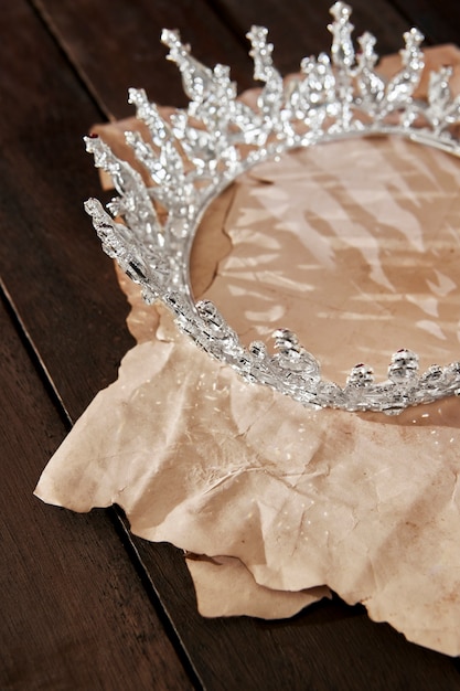 Free photo still life of ruler crown