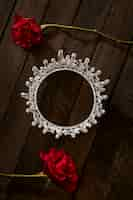 Free photo still life of ruler crown