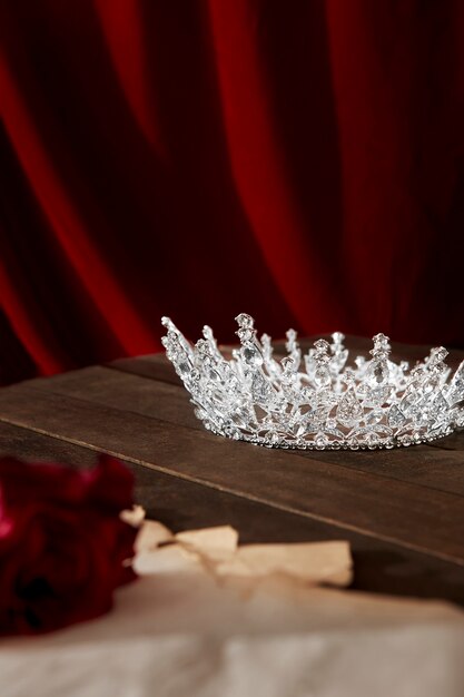 Still life of ruler crown