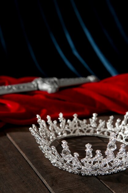 Still life of ruler crown