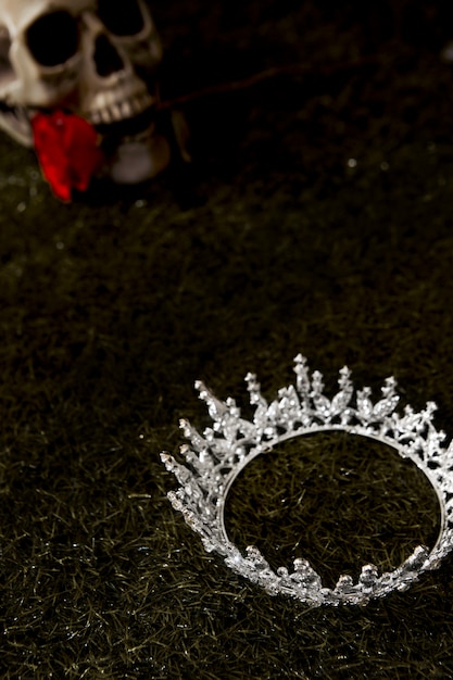 Free photo still life of ruler crown