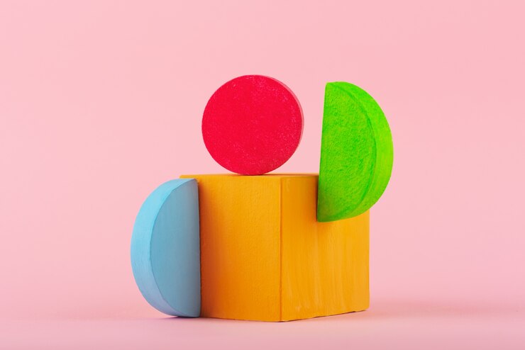 Free Photo still life of small decorative objects with vivid colors